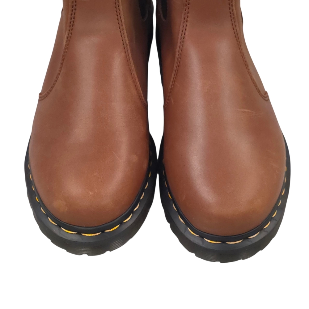 Dr Martens 2976 Leonore Chelsea Boot Womens US 9 Faux Fur Shearling Saddle Tan - Picture 3 of 8